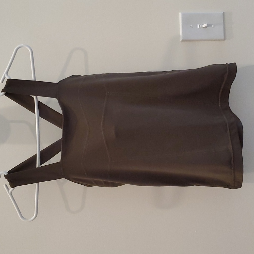 Brown Lucy built-in-bra tank, small